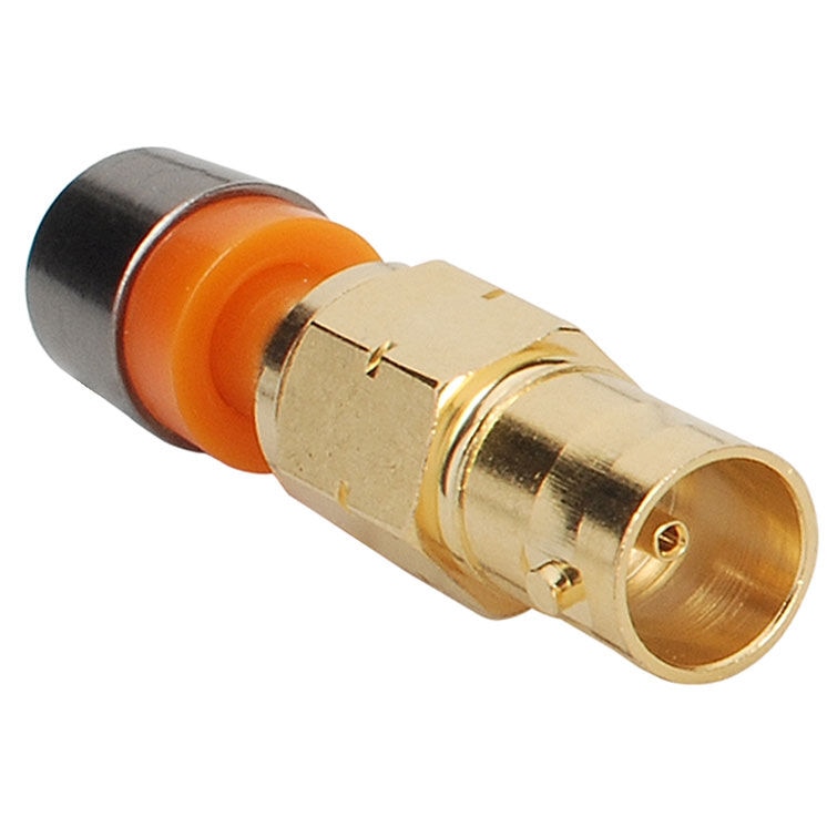 F-Conn Gold BNC For Wall Plate System RGB 24-26 Ga. 6 Pcs.